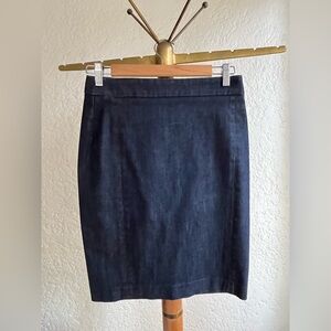 J. Crew Dark Blue Denim Pencil Skirt